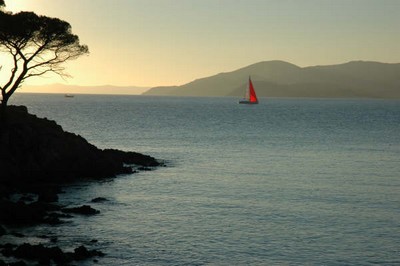 Coucher de soleil bateau La Croix Valmer